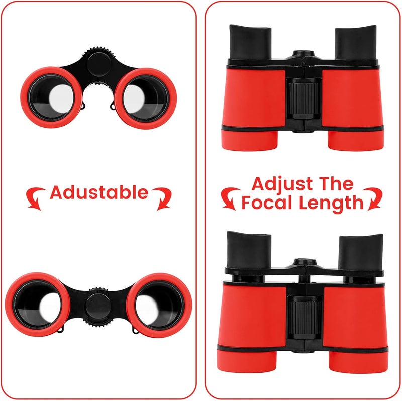 DR ANISON Binoculars for Kids Toy Binoculars Set for Age 3-12 Years Old Boys Girls Outside Play, Bird Watching, Camping, Educational Learning, Birthday Presents - Image 4